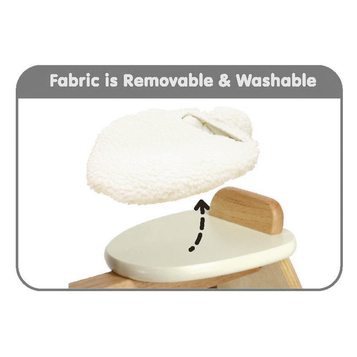 Soy una oveja de bicicleta de equilibrio de juguete.