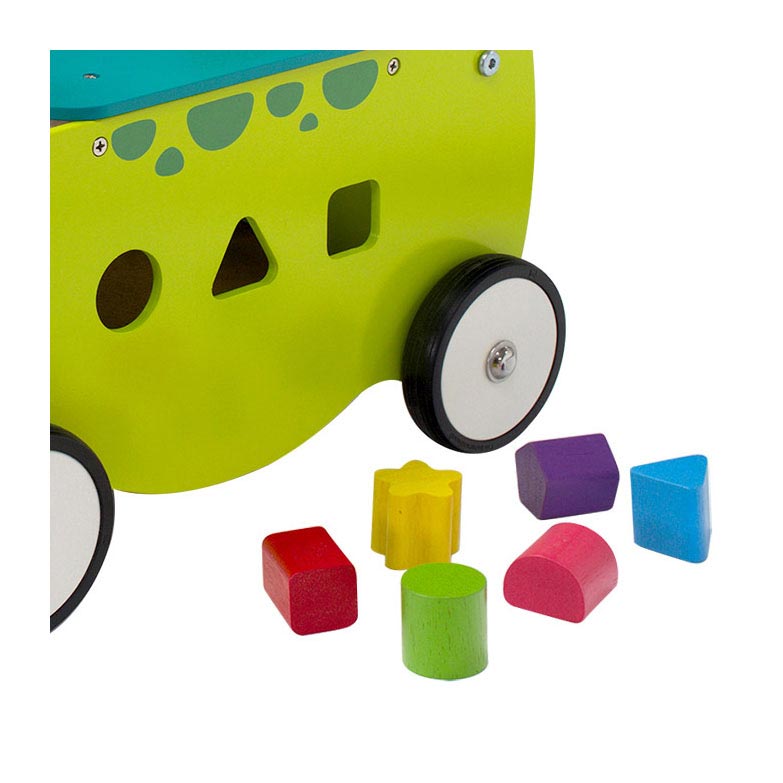 Sto camminando giocattolo che spinge Wagen Dino