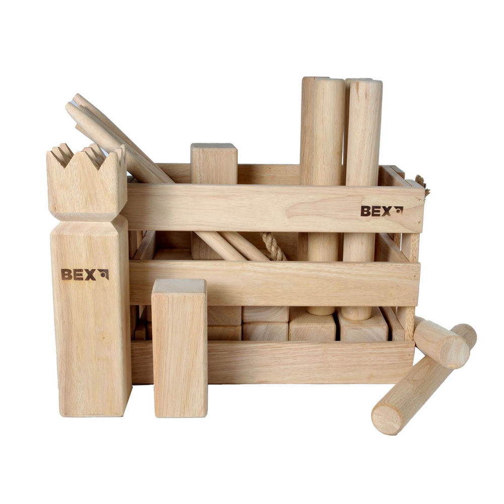 Kubb in wooden box