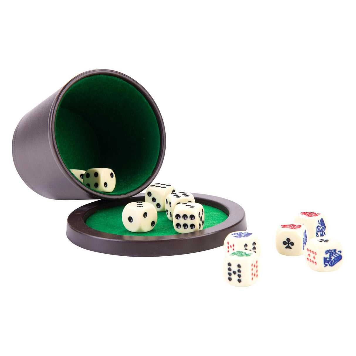 Copo de poker com tampa e dados