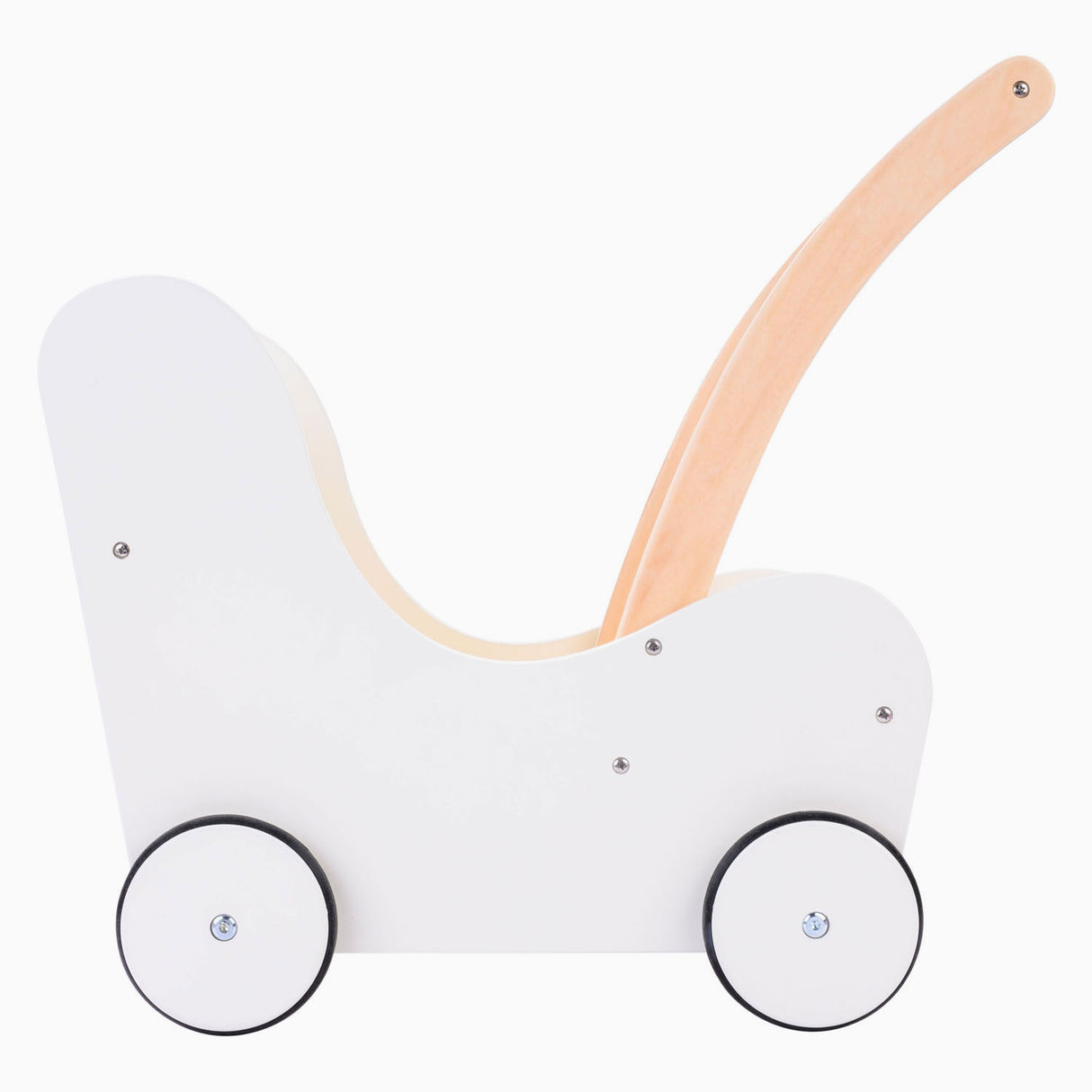 Wooden Doll Walker Gray White