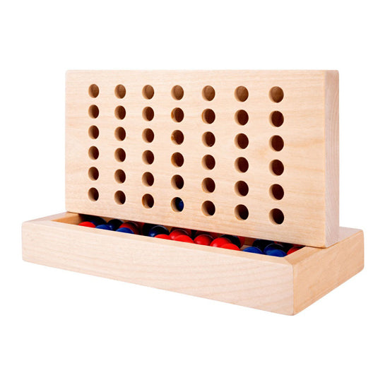 Vier-in-einer-Reihe-Spiel aus Holz