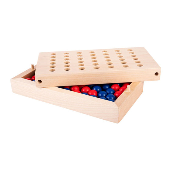 Vier-in-einer-Reihe-Spiel aus Holz