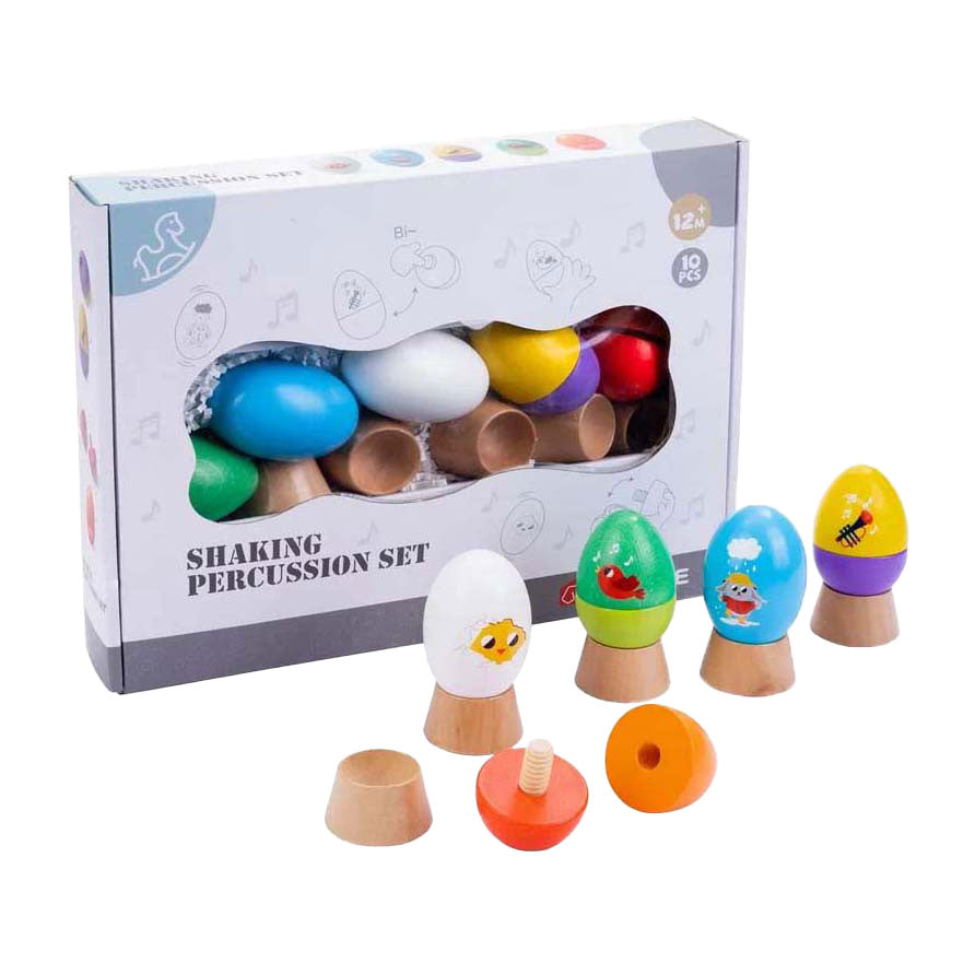 Huevos de música de madera