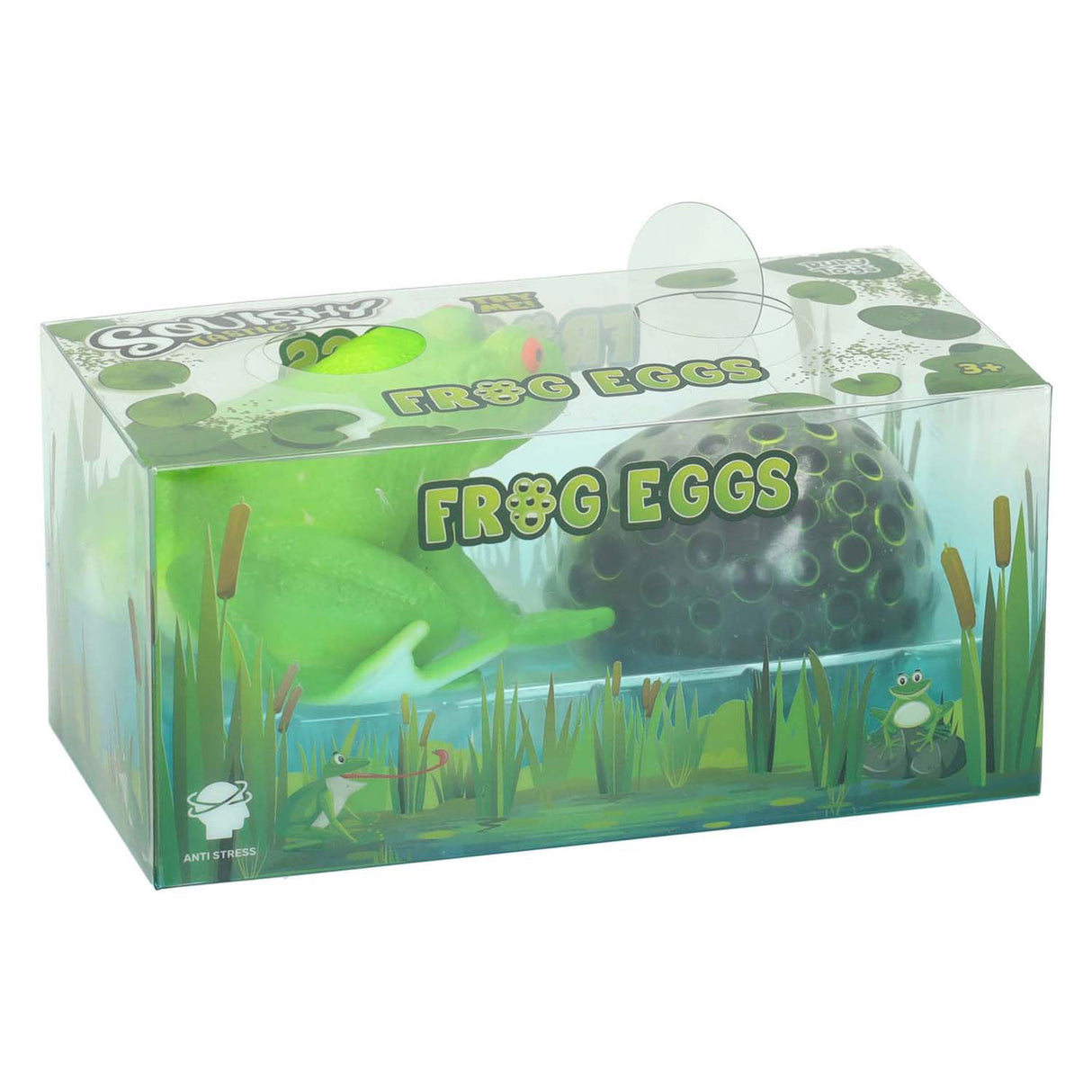 Frosch mit Froschlaich