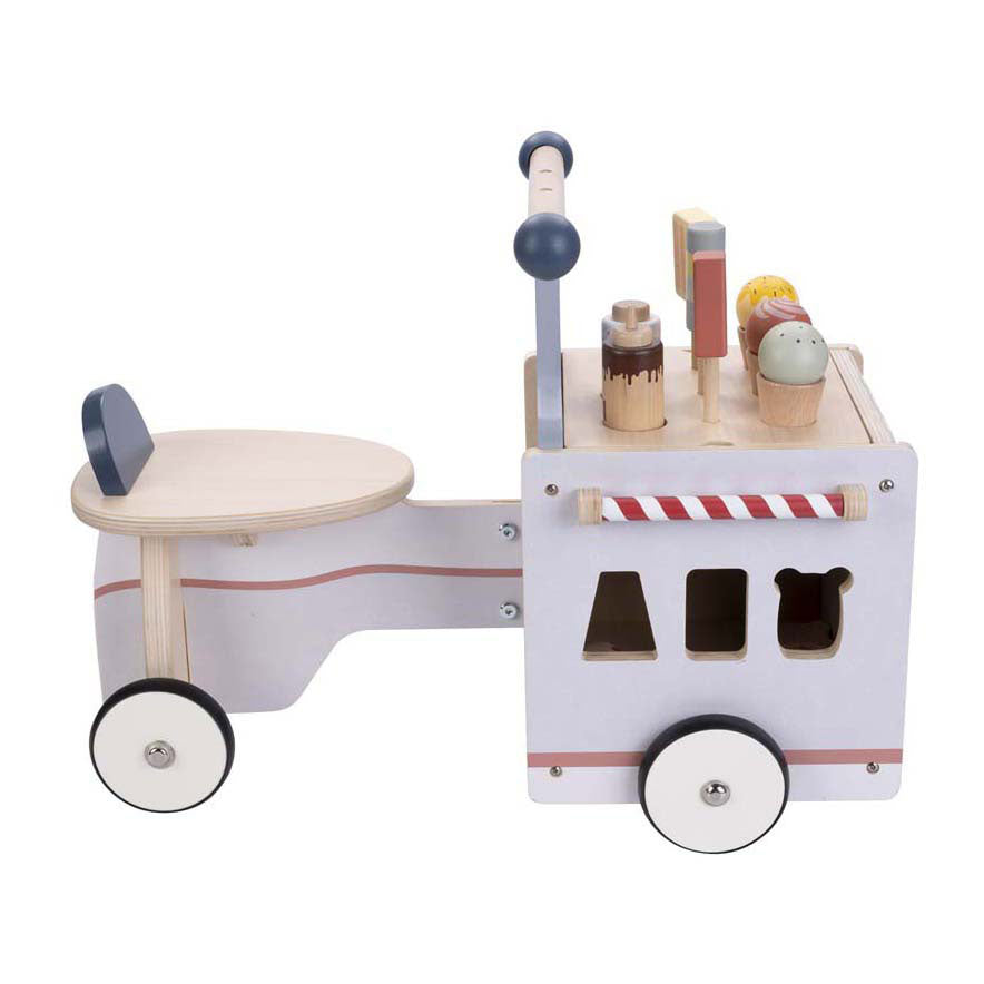 Wooden balance bike ice cream cart jack jacky