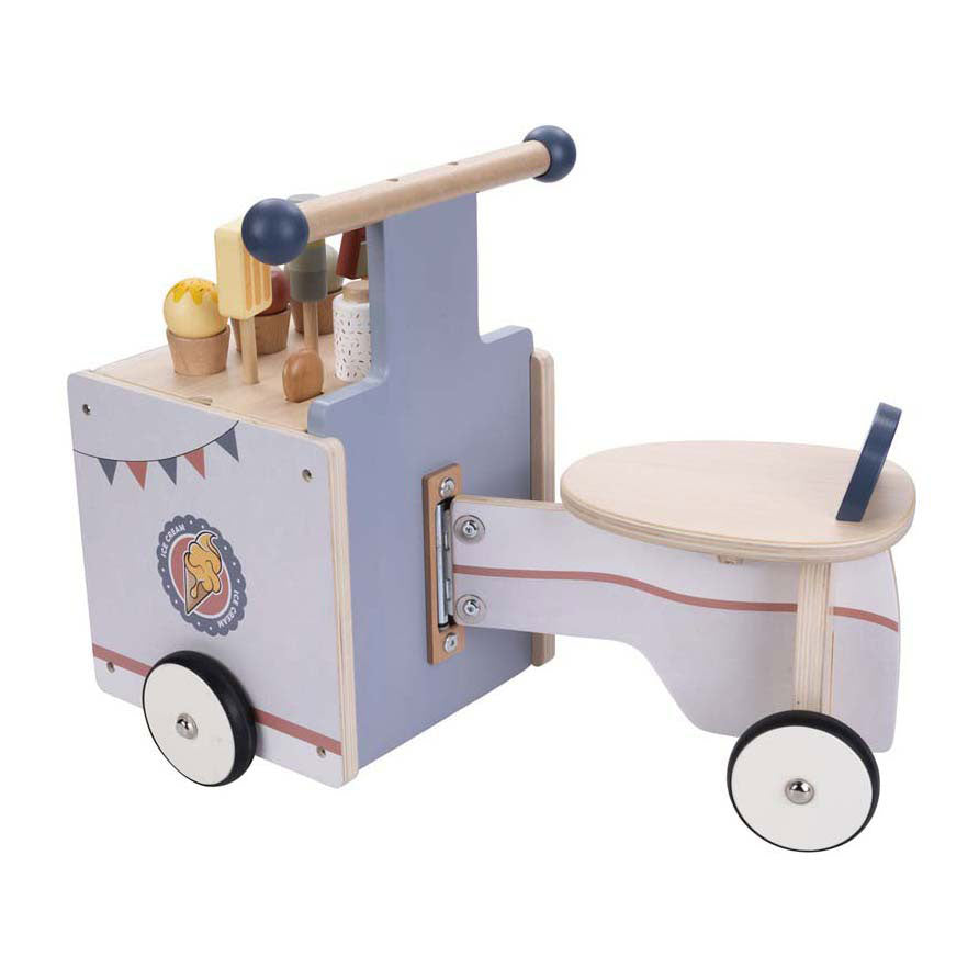 Wooden balance bike ice cream cart jack jacky