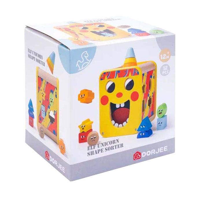 Houten vormenstoof eenhoorn, 12dlg