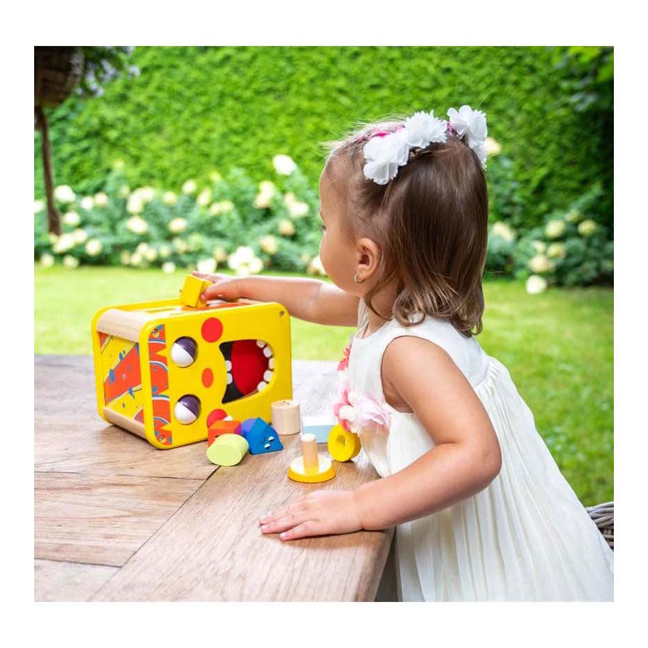 Holz Eenhoorn Form Sorter, 12 Stéck