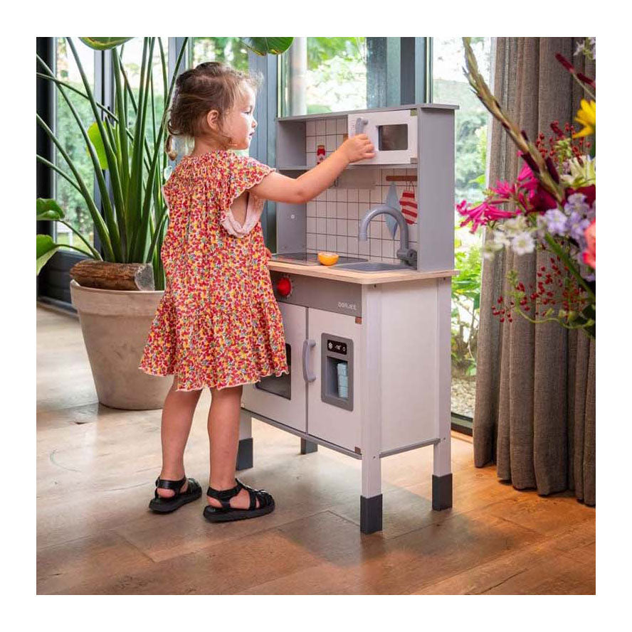 Cuisine Dorjee en bois de jeu, y compris les accessoires blancs