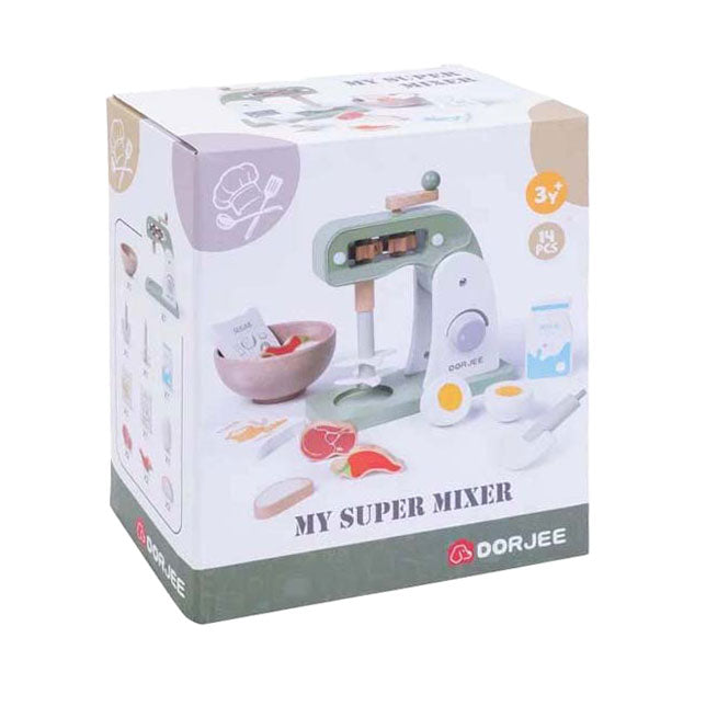 Wooden super mixer set, 14 pcs