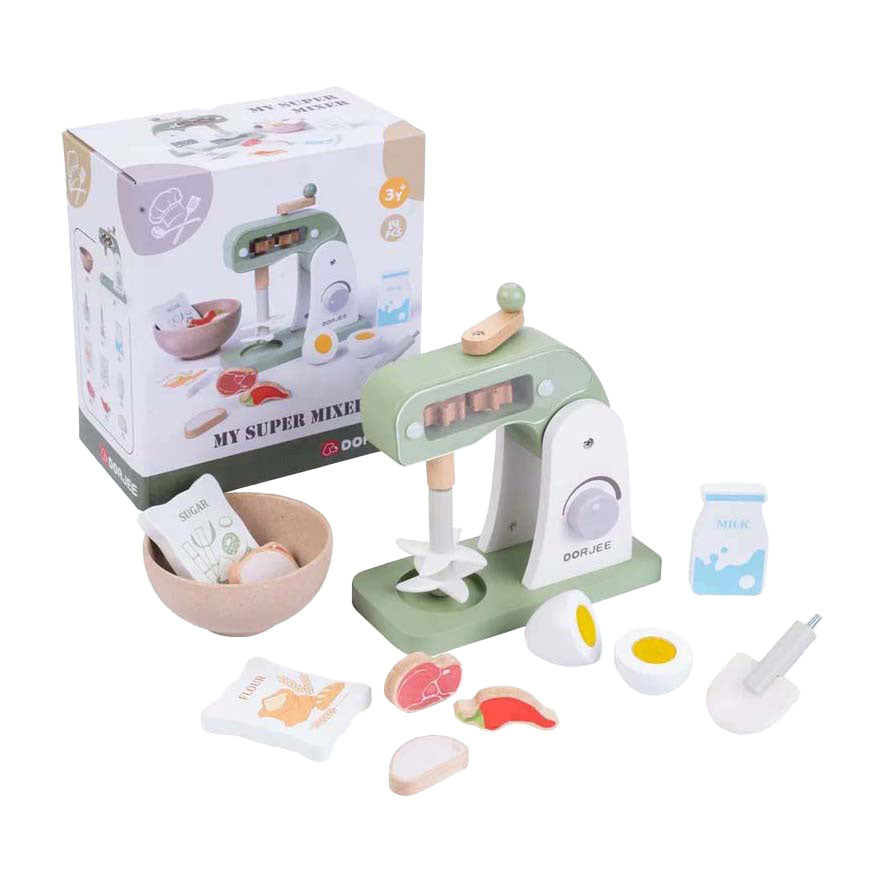 Wooden super mixer set, 14 pcs