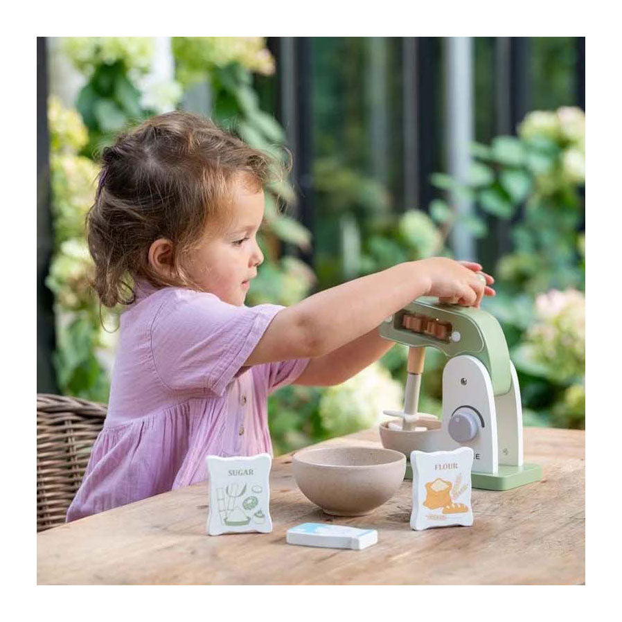 Wooden super mixer set, 14 pcs