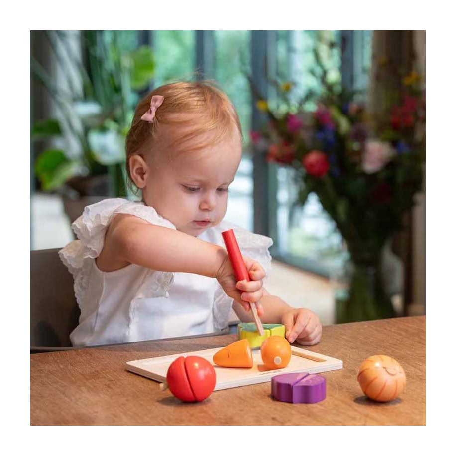 Houten snijset groente, 7dlg