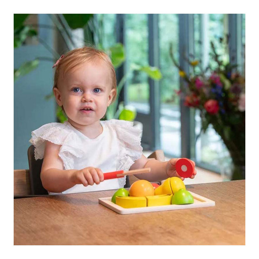 Houten snijset fruit