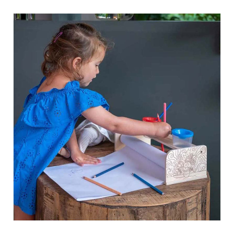 Houten papierrolhouder