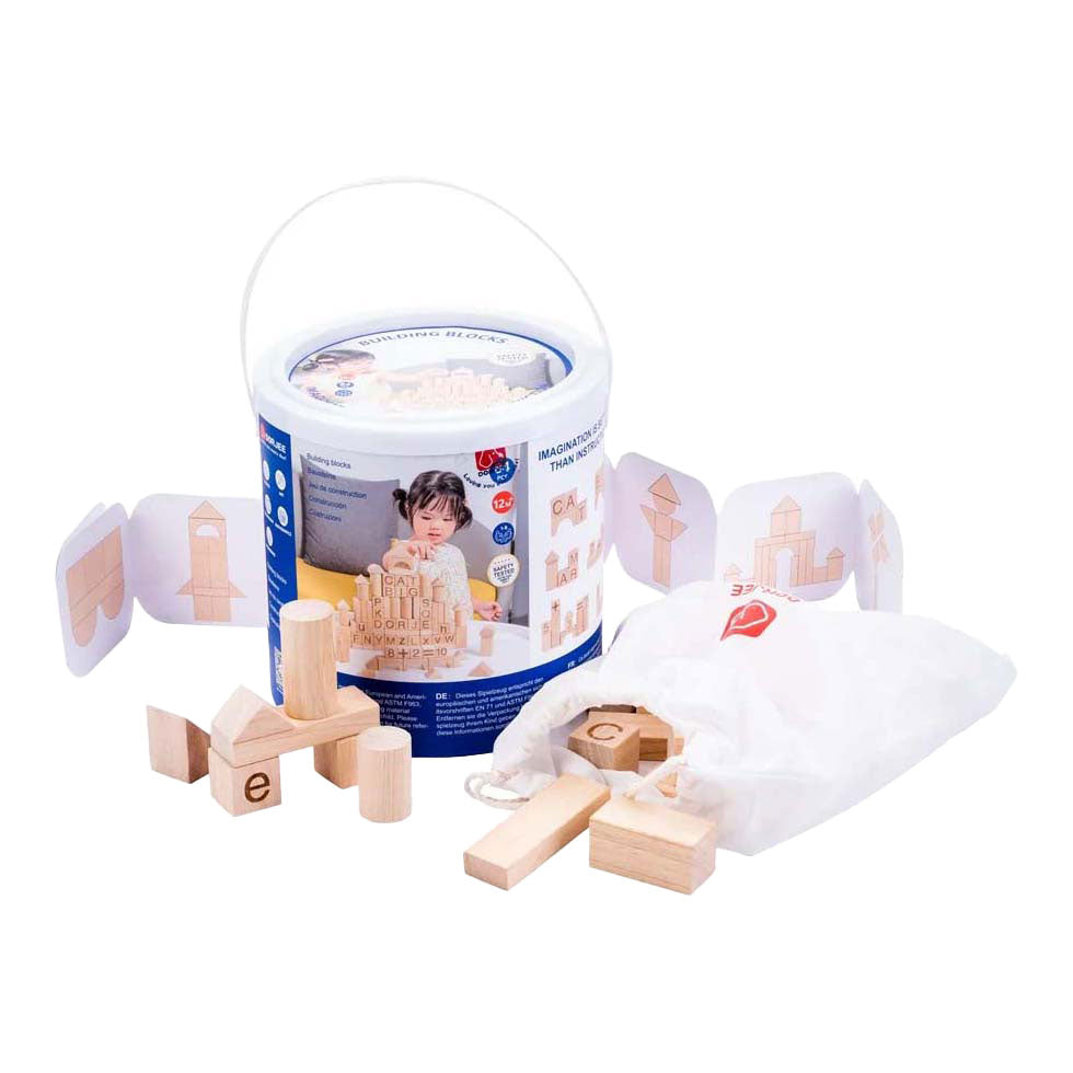 Wooden building planks natural, 84 pcs.