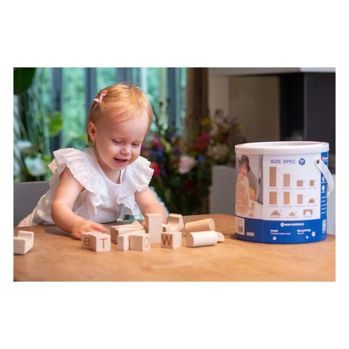 Wooden building planks natural, 84 pcs.