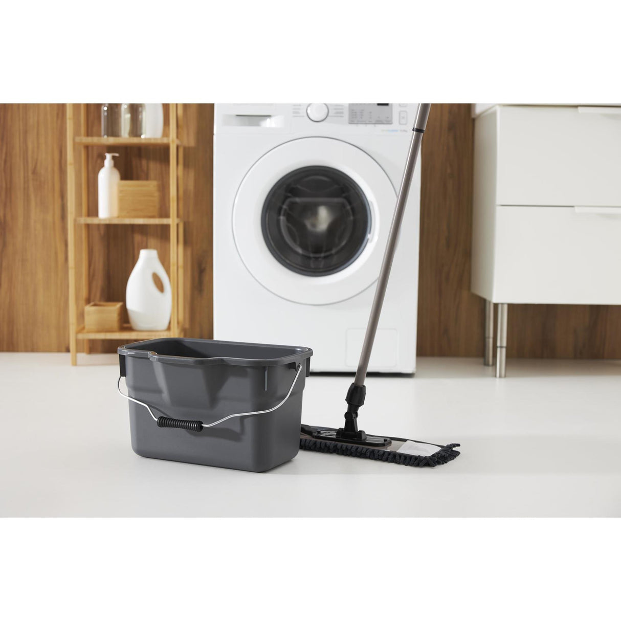 Rotho basic rectangular bucket 12l anthracite