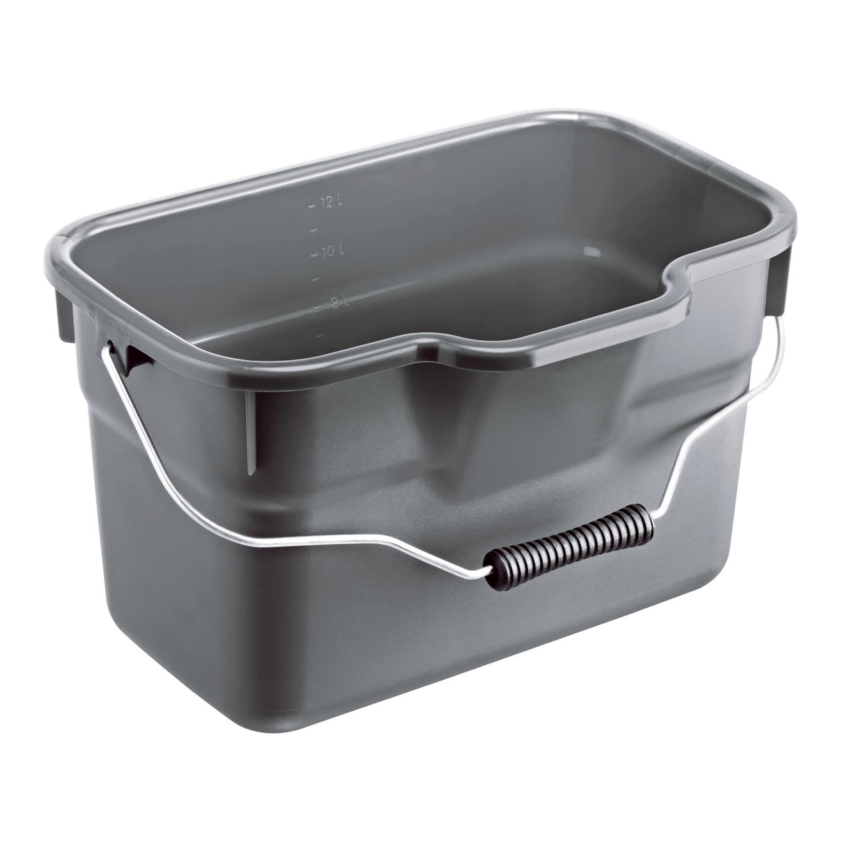Rotho basic rectangular bucket 12l anthracite