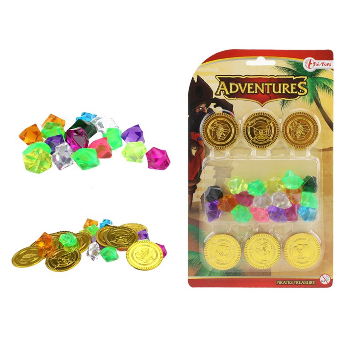 Toi-toys pirátské mince a diamanty