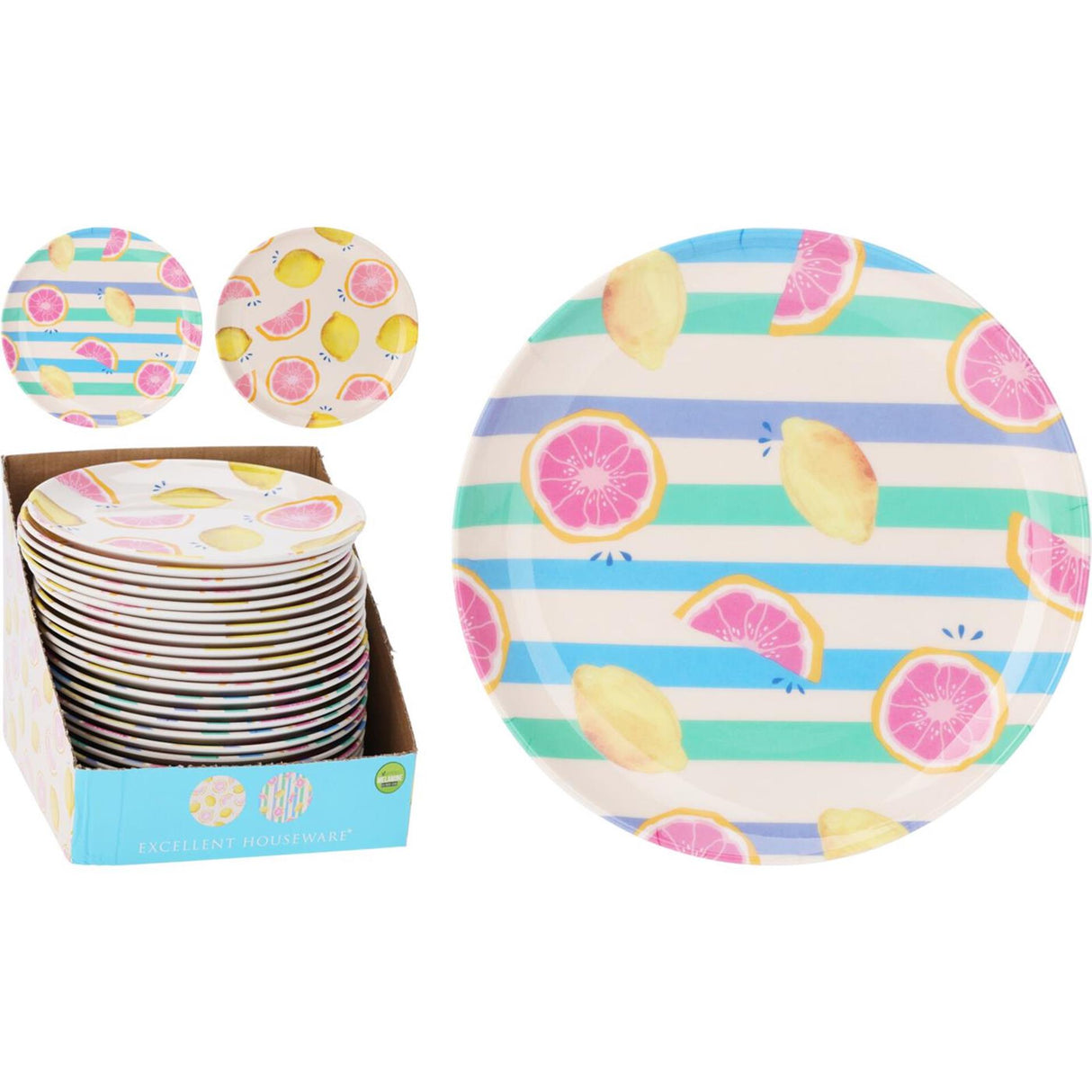 Excellent houseware bord plat melamine ø20cm fruit