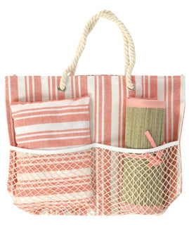 Sac de plage avec tapis de plage et oreiller