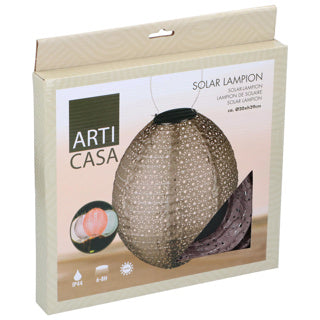 Lampion solar led ovaal 4 assorti | 2 stuks