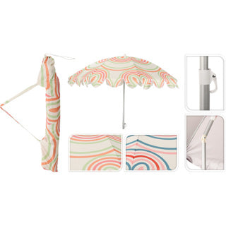 Strandparasol 160 cm 2 assorti | 2 stuks