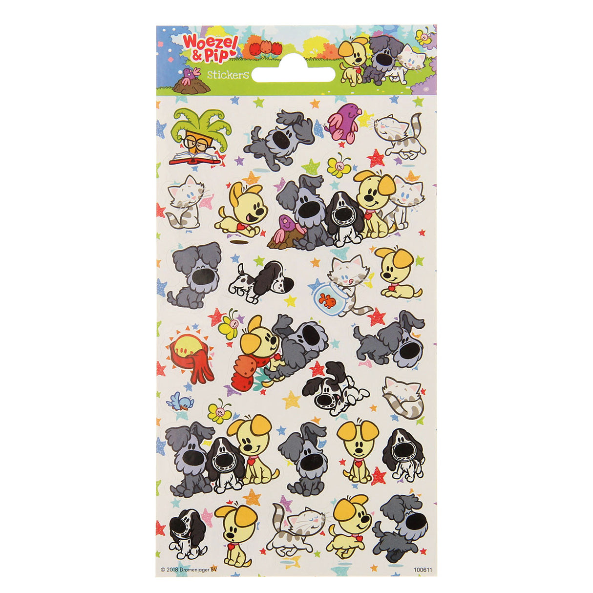 Hoja de pegatinas Totum woezel pip