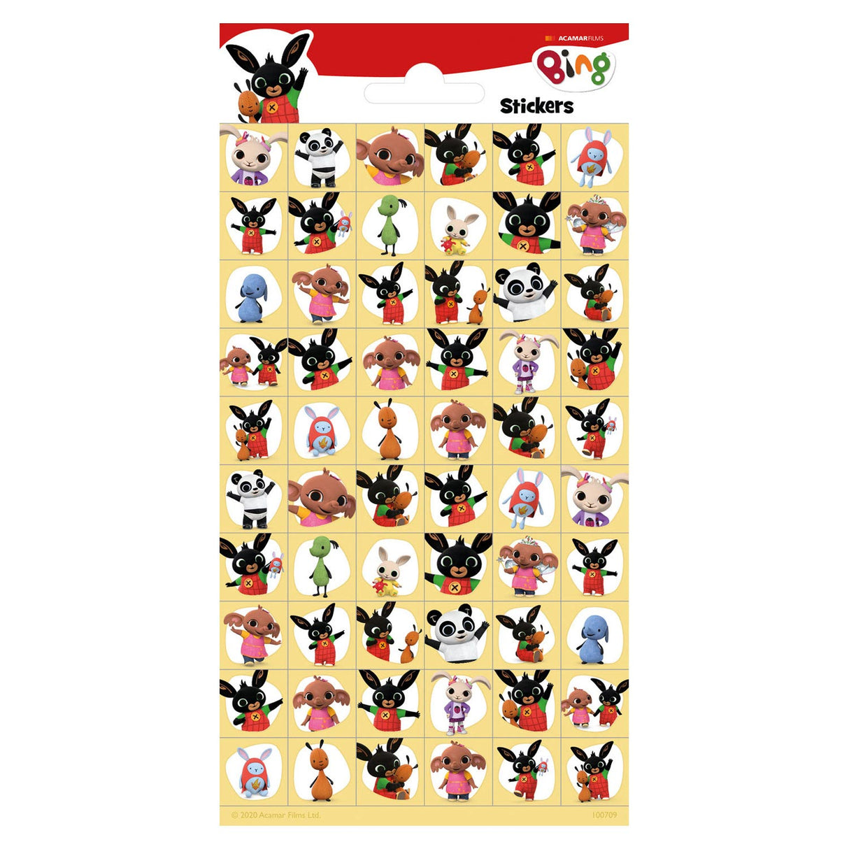 Totum sticker sheet bing, 60 pcs.