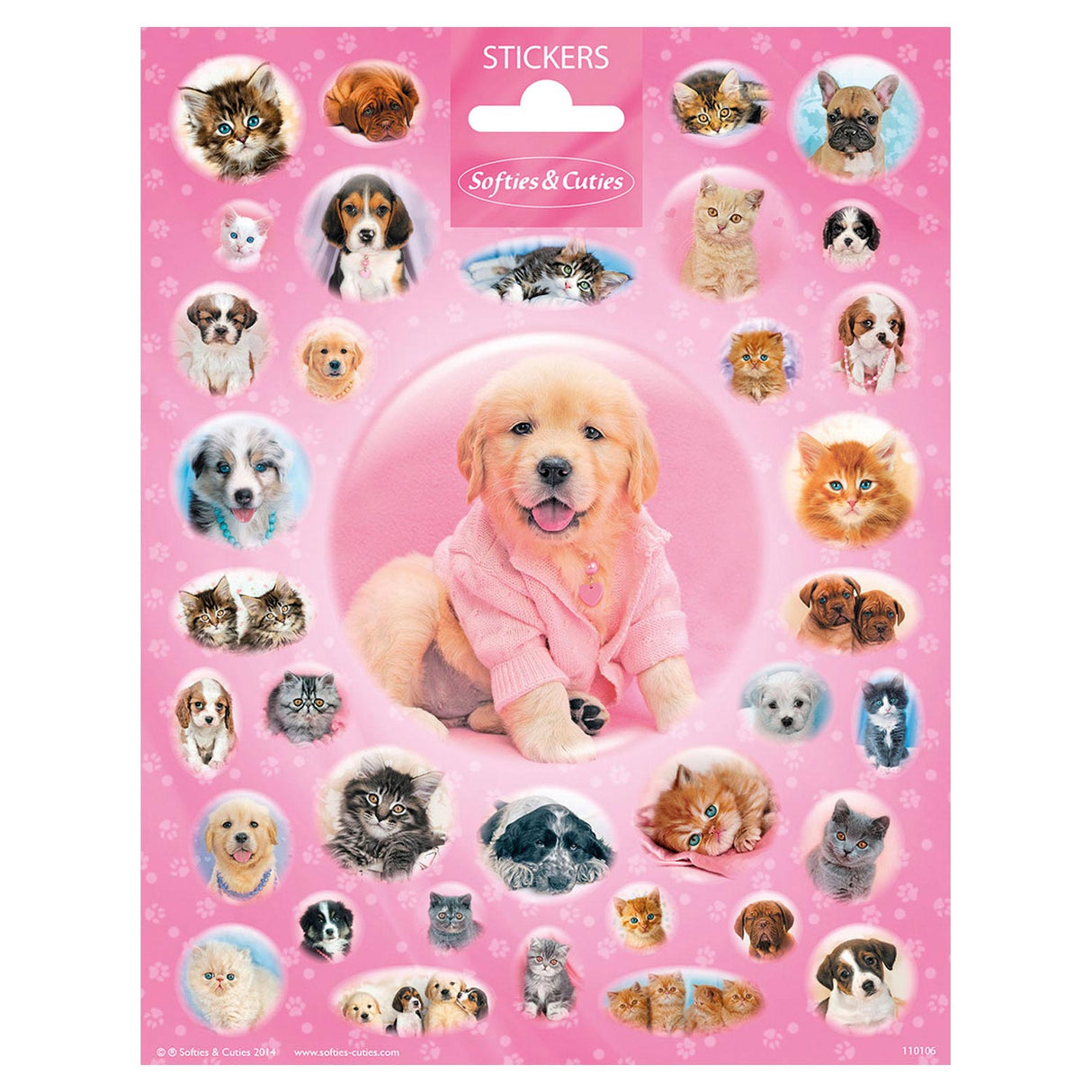 Totum sticker sheet cutie puppies and kittens