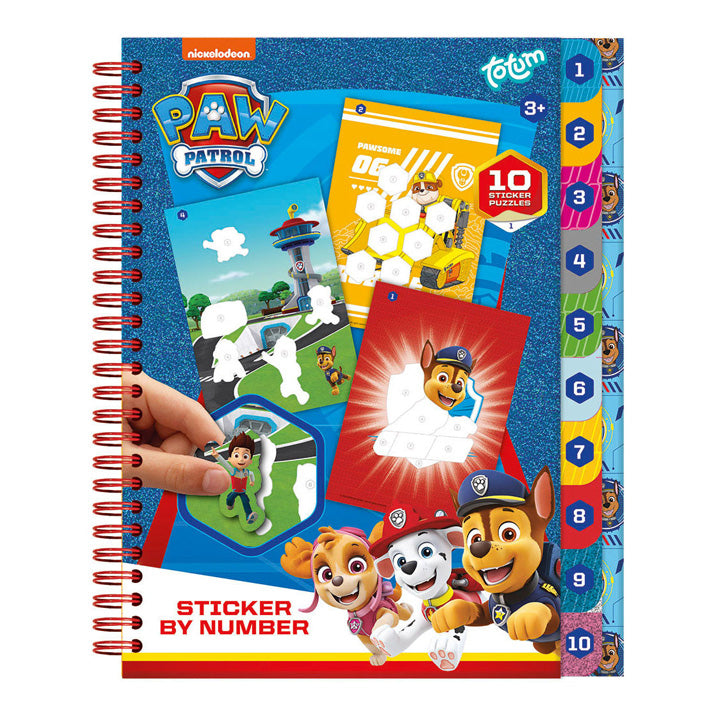Totum paw patrol sticker by number book