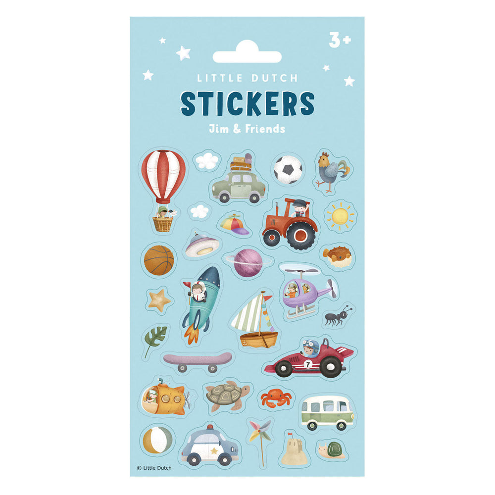 Little Dutch stickers Jim Friends, 10 pcs.