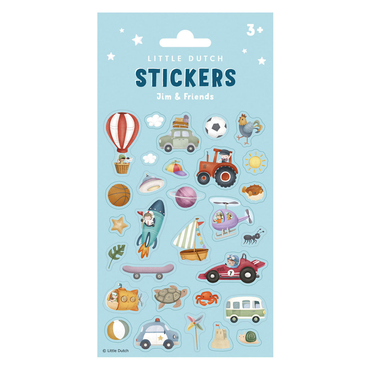 Little Dutch stickers Jim Friends, 10 pcs.
