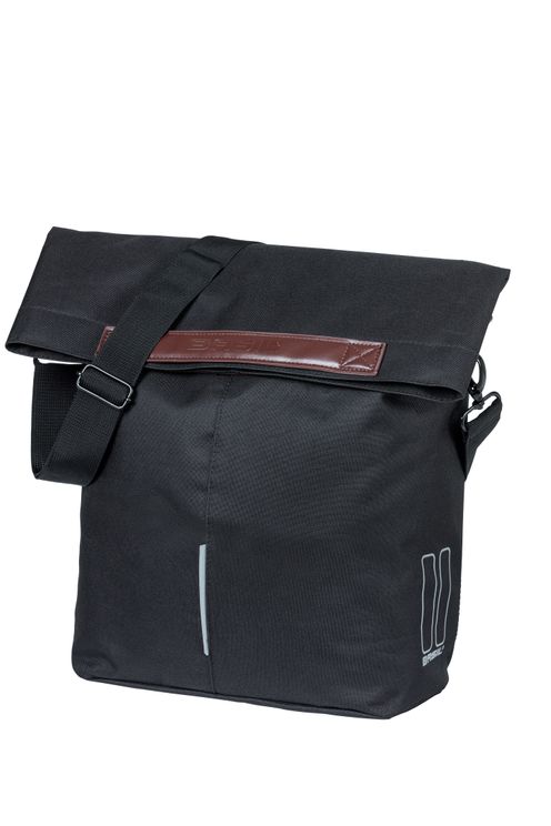 Basil city shopper bag black | mik hooks | 16l