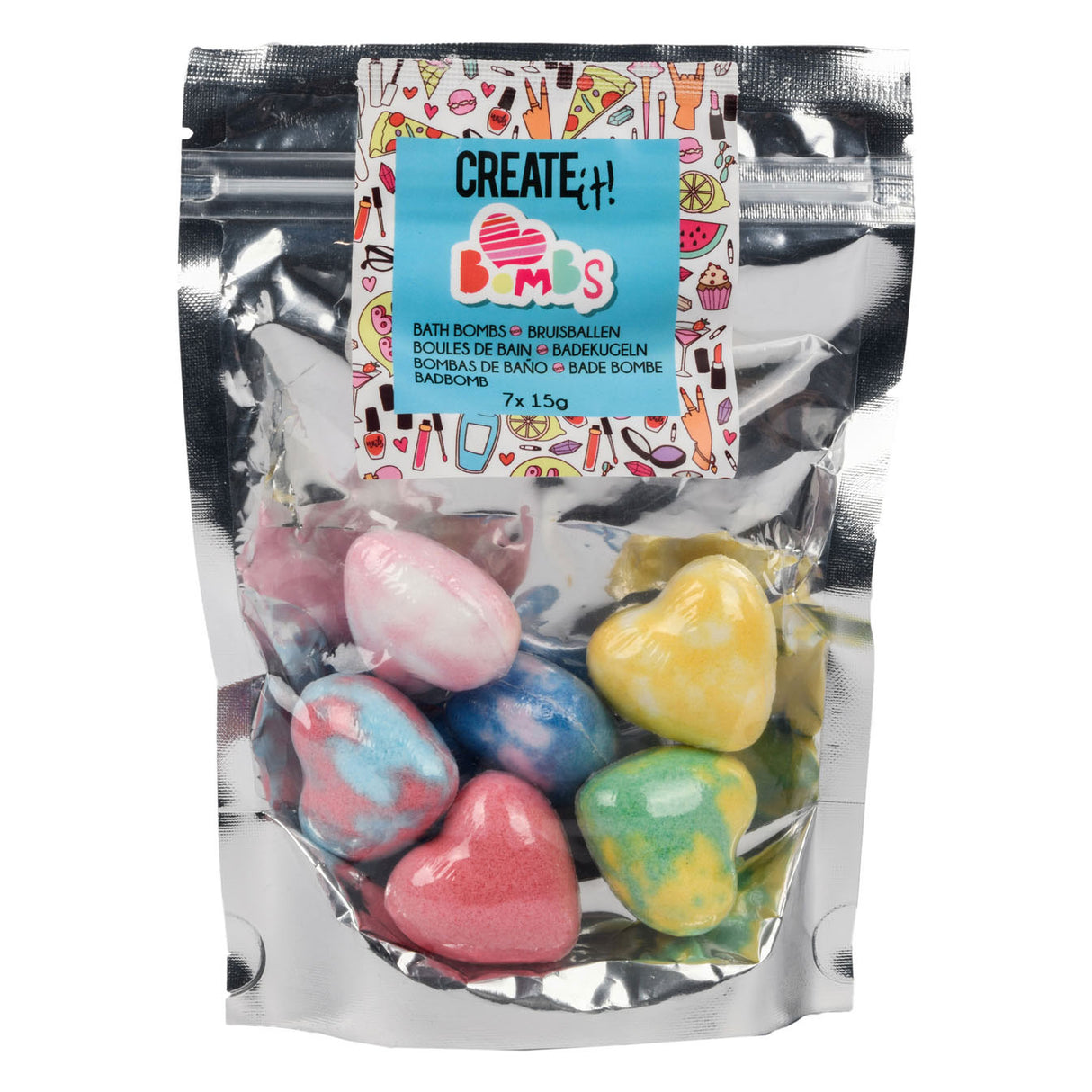 Create it! Beauty Bath Bombs Hearts 7-Pack