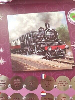 Fire Unit diamond painting - card with steam locomotive
