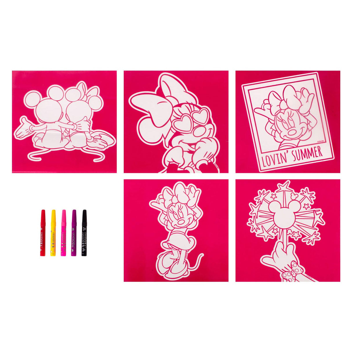Canenco Minnie Felt Colors 18x18 cm 5 pieces