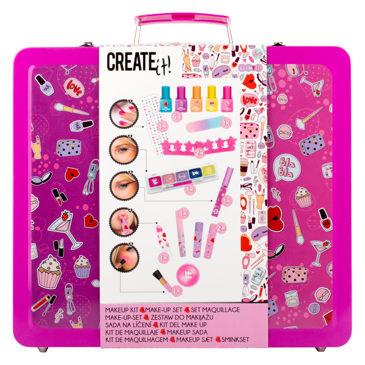 ¡Ciéntalo! Maquillaje de belleza en una maleta de lujo