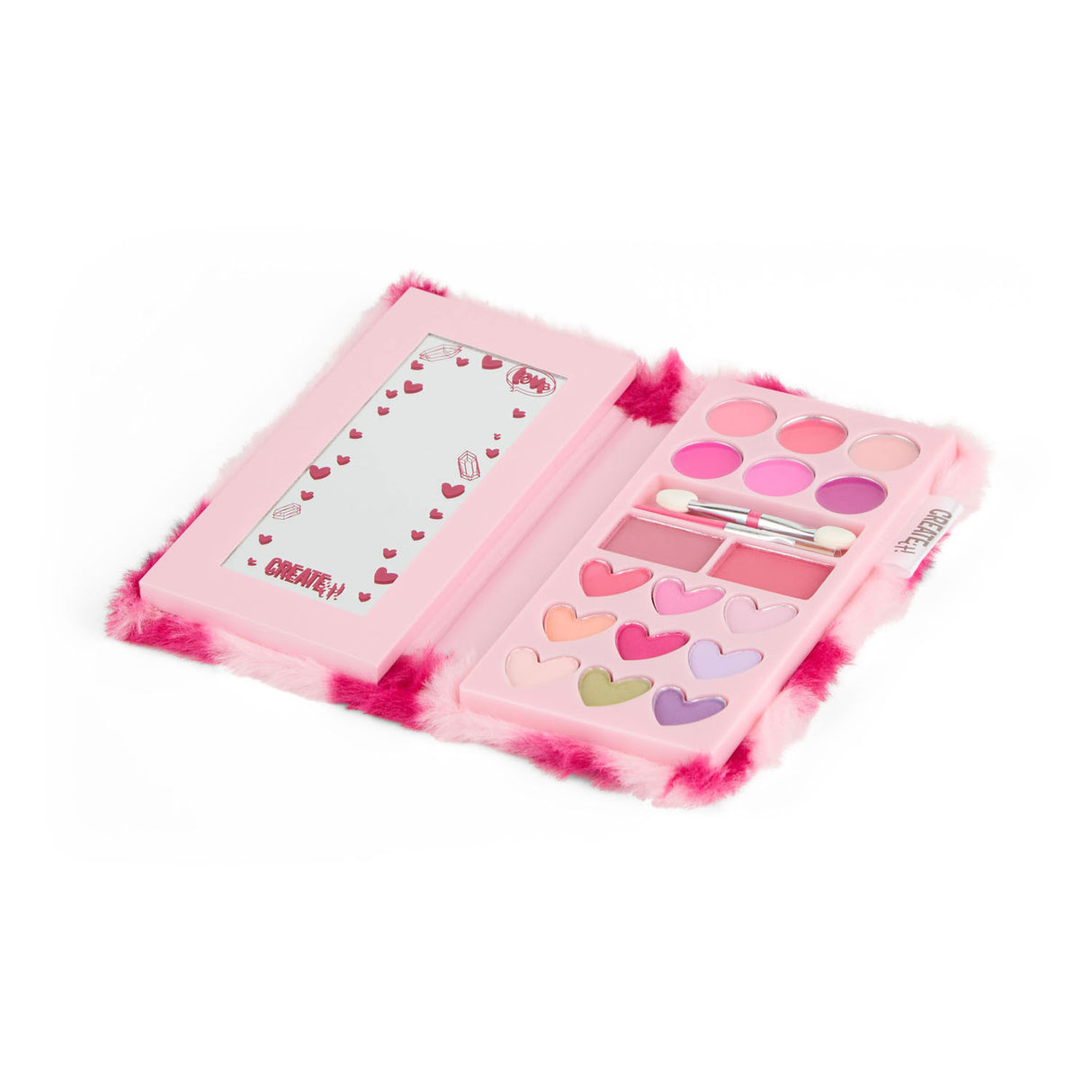 Erstellen Sie es! Liebe Make-up-Broschüre Fluffy Hartjes