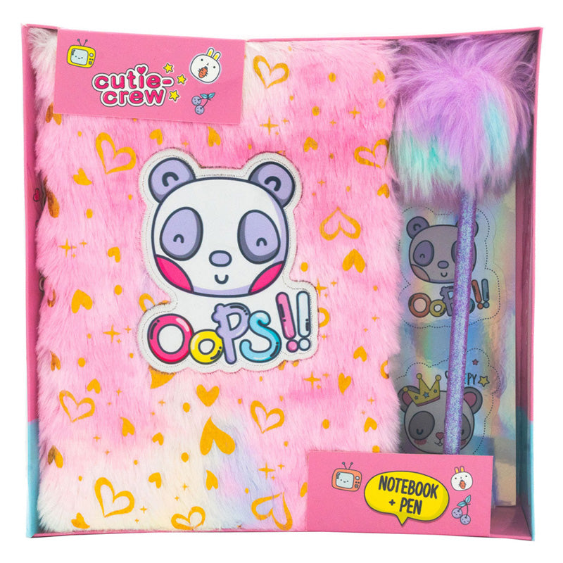 Canenco cutie crew notebook with pom pom pen