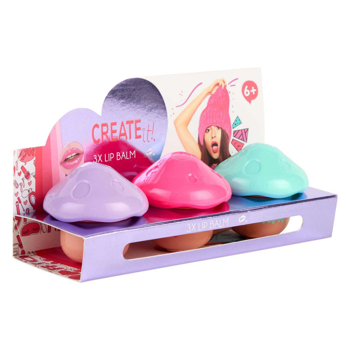 Canenco lag det! skjønnhetsleppepomade sopp, 3-delt