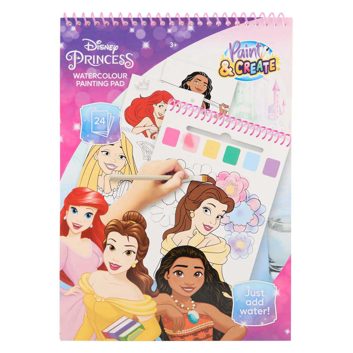 Canenco Disney Princess water paint set book - incl. brush