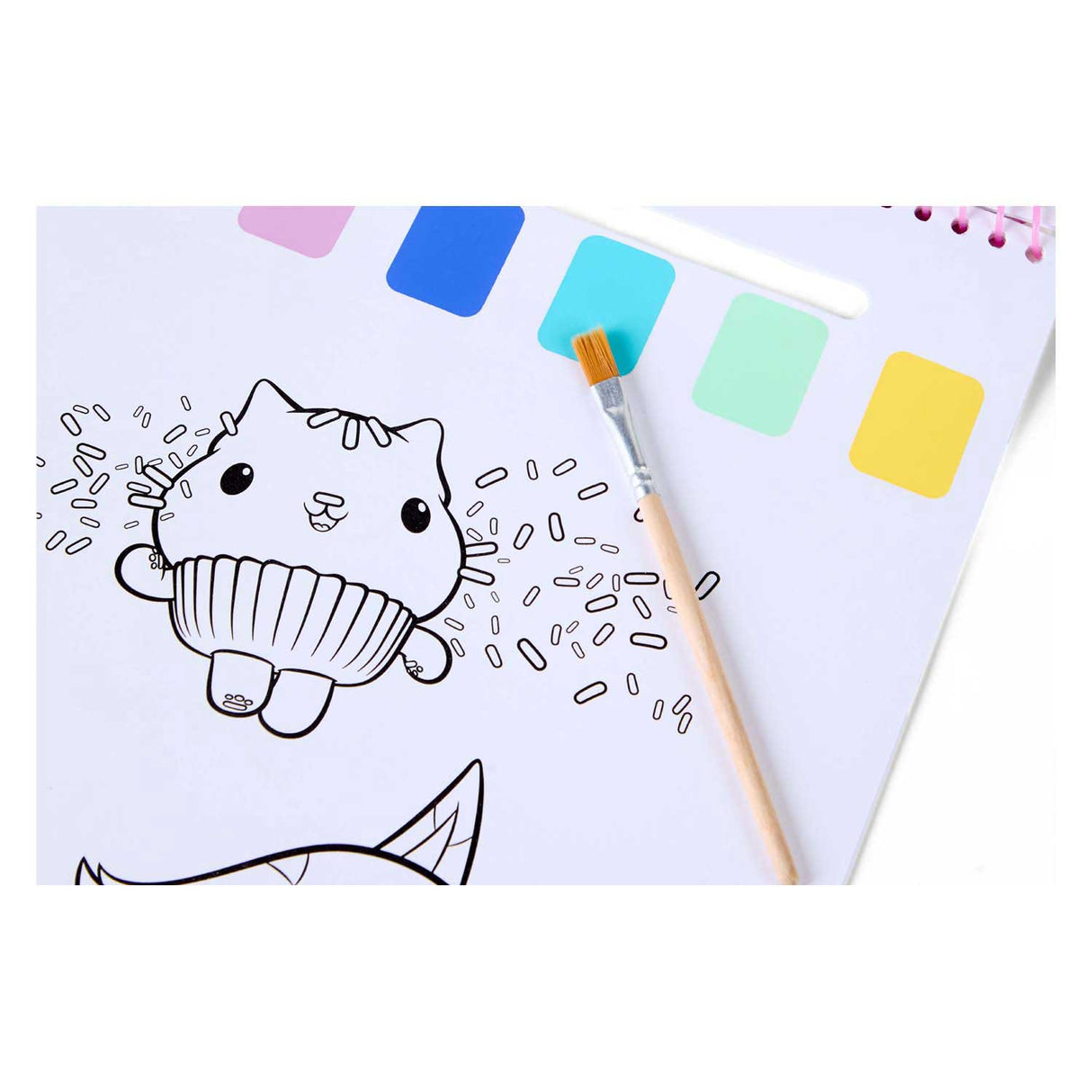 Livre de peinture à l'eau pour maison de poupée Canenco Gabby - incl. brosse