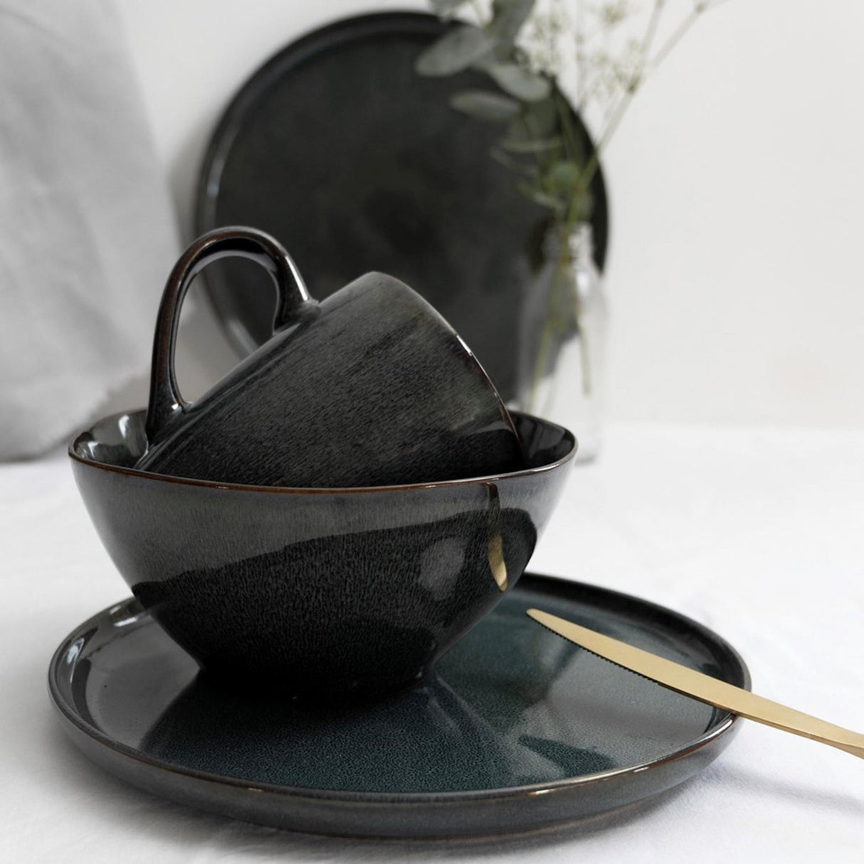 Dutch rose serenity mok blauw 250ml 4st