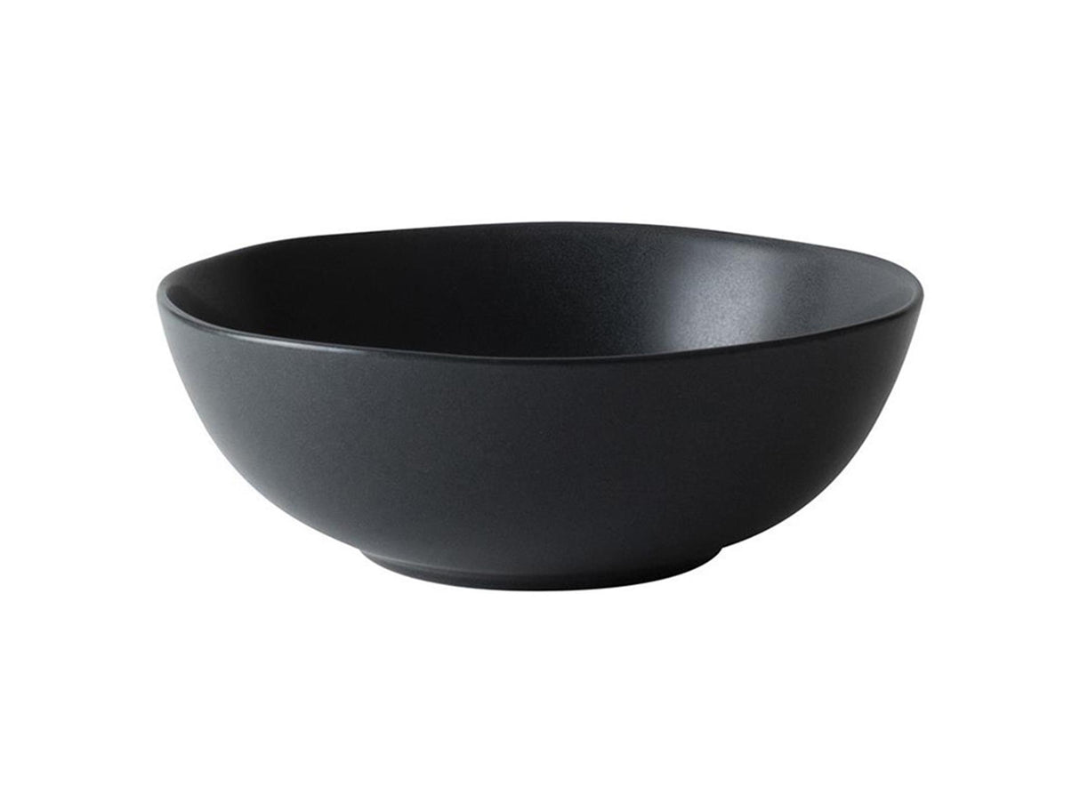 Dutch rose velvet kom 17cm mat zwart 4st