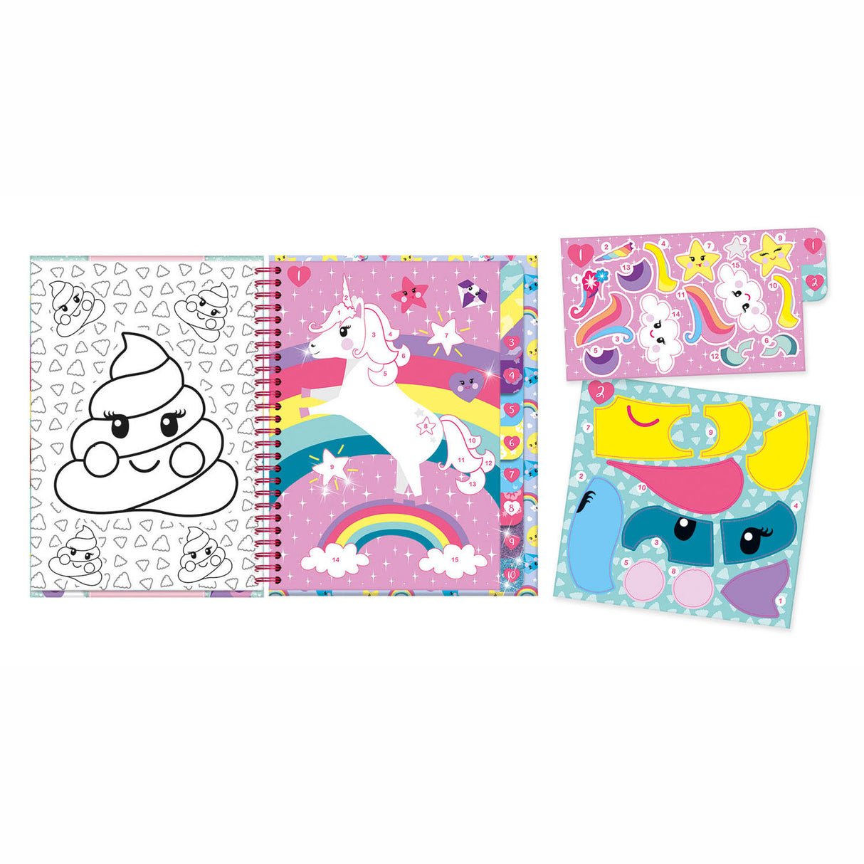 Knjiga nalepk totum, ki se nalepi na številko eenhoorn