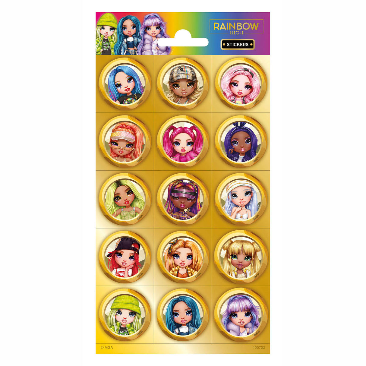 Totum sticker sheet rainbow high