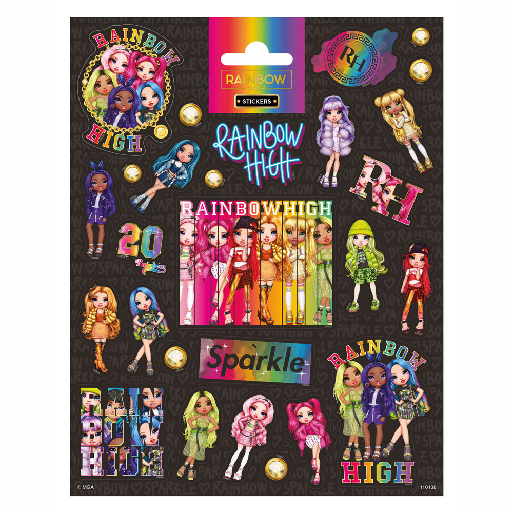Totum sticker sheet rainbow high